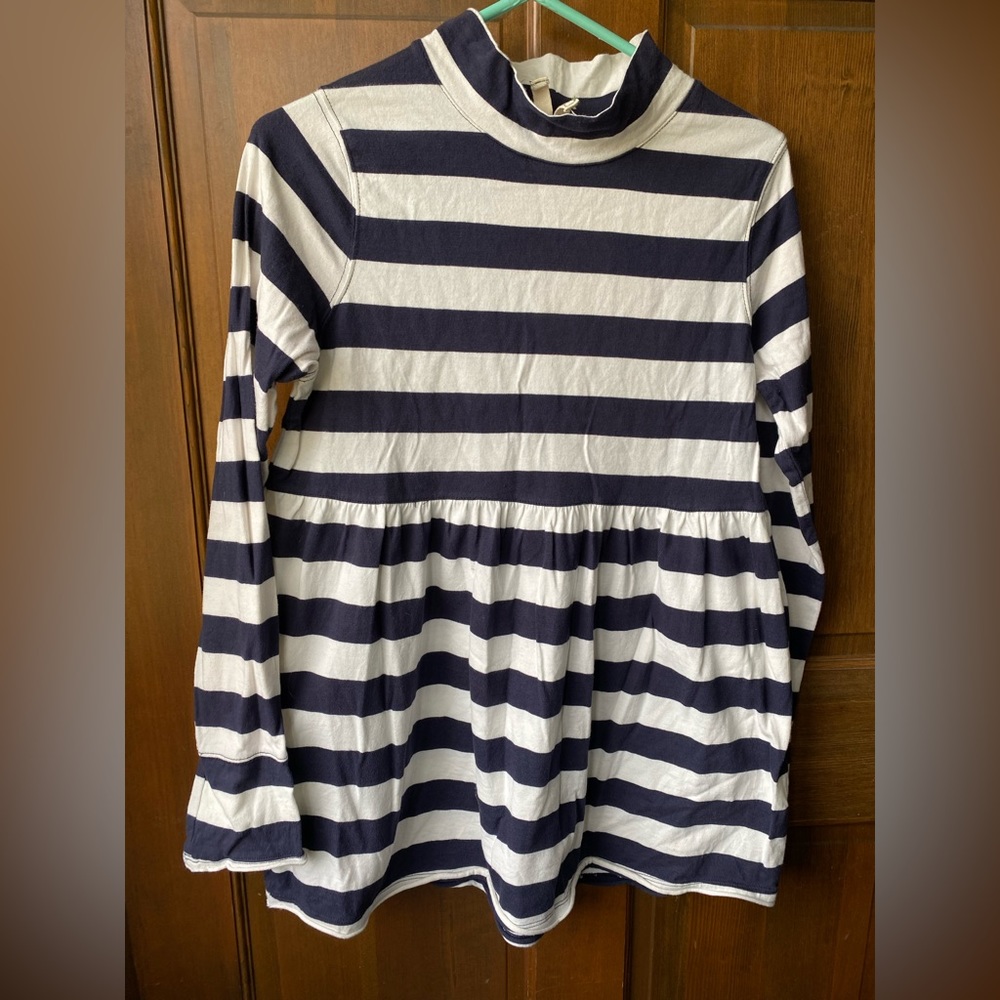 We The Free, Blue and White, Long Sleeve, Raw Hem and Sleeves Dress Size M - Picture 1 of 3